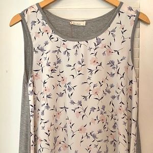 Tank Top Floral and Grey